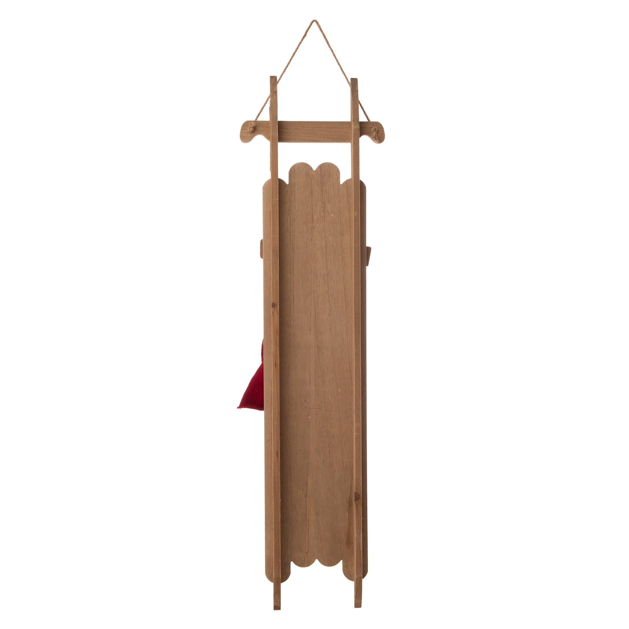Glitzhome® 3.5ft. Wooden Christmas Snowman Porch Sign